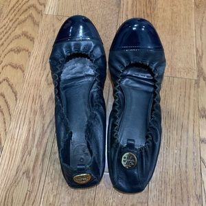 Tory Burch navy Ballerinas